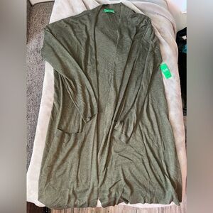 NWT Dip Olive Green Long Cardigan